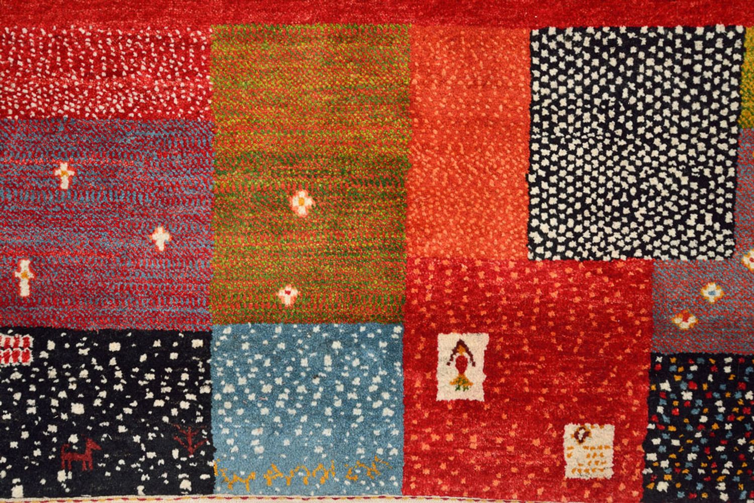 Tapis Gabbeh - Loribaft Indus - 294 x 247 cm - rouge