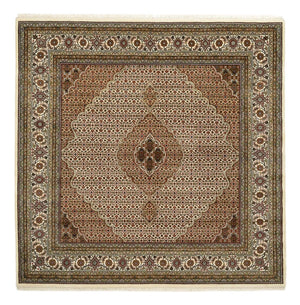 Tapis oriental - Tabriz carré  - 203 x 201 cm - beige foncé