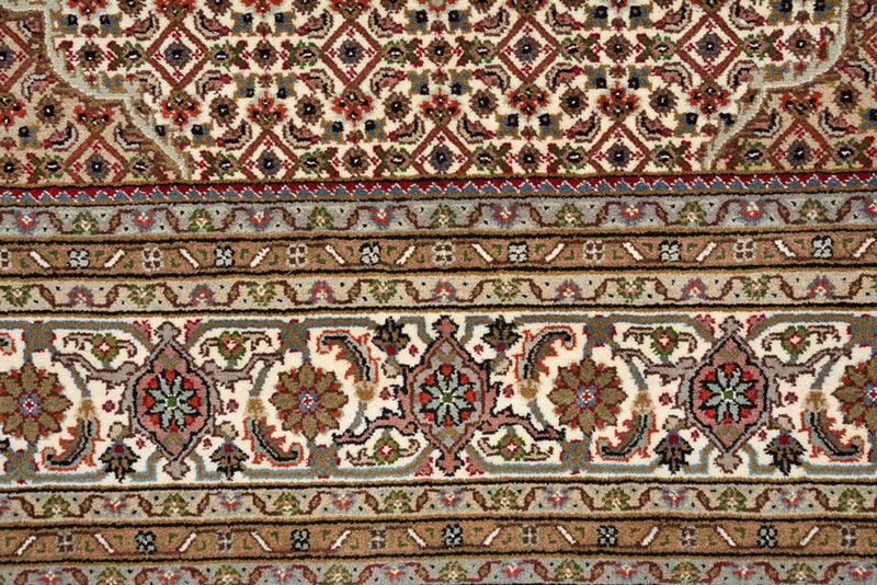 Tapis oriental - Tabriz carré  - 203 x 201 cm - beige foncé