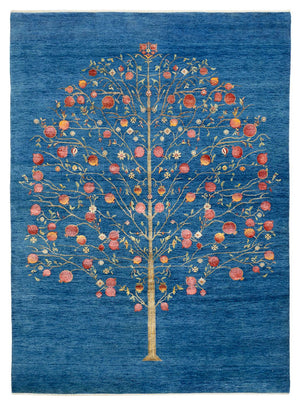 Tapis Gabbeh - Loribaft Indus - 243 x 177 cm - bleu