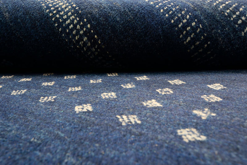 Tapis Gabbeh - Loribaft Indus - 237 x 172 cm - bleu foncé
