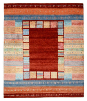 Tapis Gabbeh - Loribaft Indus - 302 x 253 cm - rouge