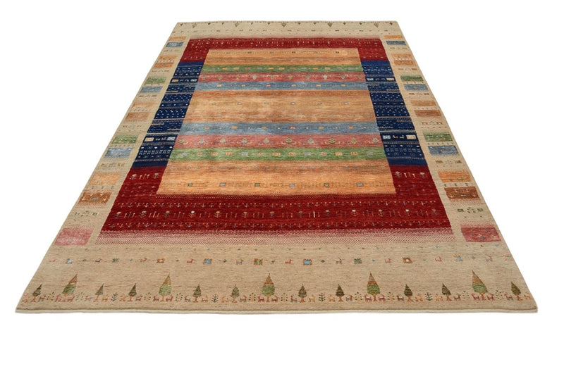 Tapis Gabbeh - Loribaft Indus - 302 x 205 cm - multicolore