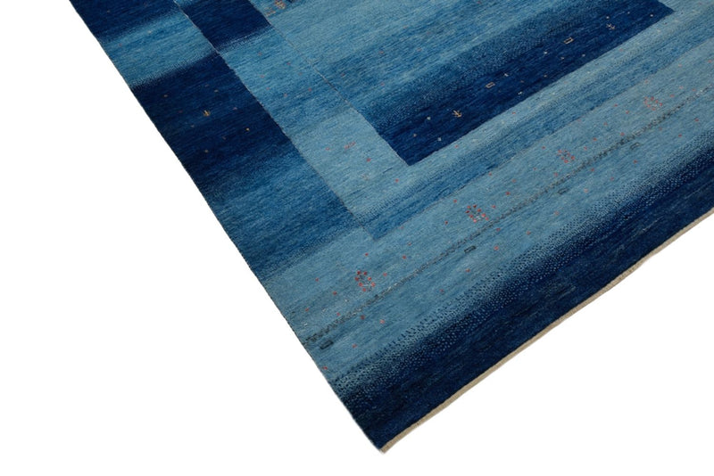 Tapis Gabbeh - Loribaft Indus - 241 x 175 cm - bleu