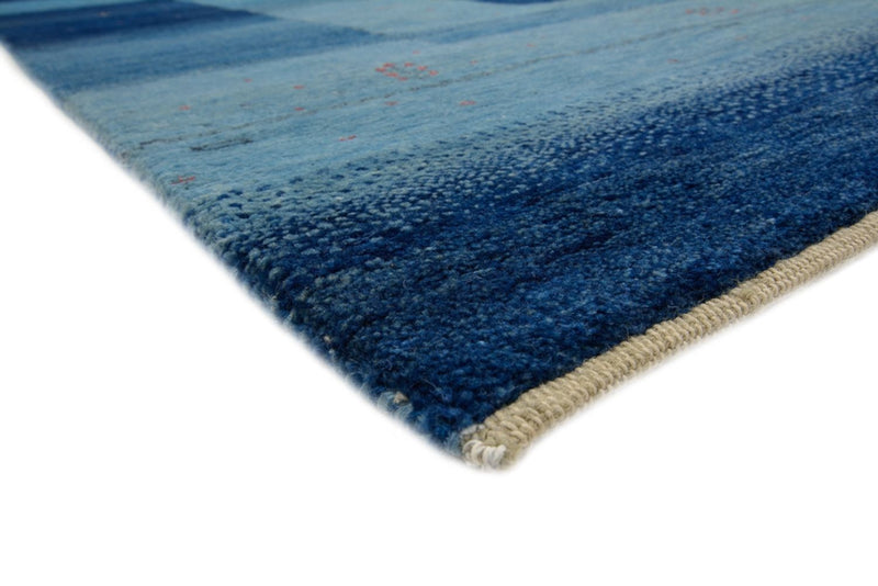 Tapis Gabbeh - Loribaft Indus - 241 x 175 cm - bleu