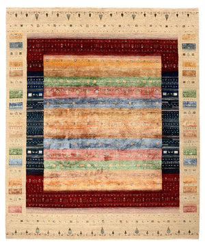 Tapis Gabbeh - Loribaft Indus - 300 x 251 cm - multicolore