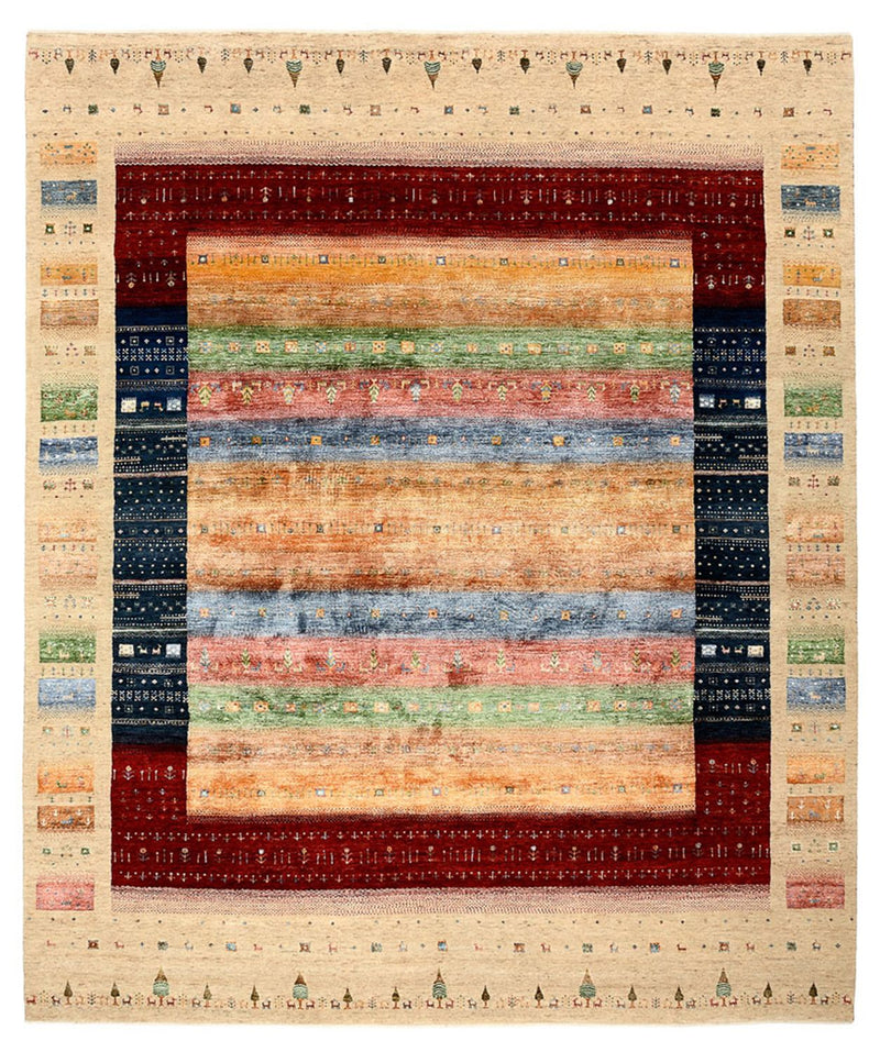 Tapis Gabbeh - Loribaft Indus - 300 x 251 cm - multicolore