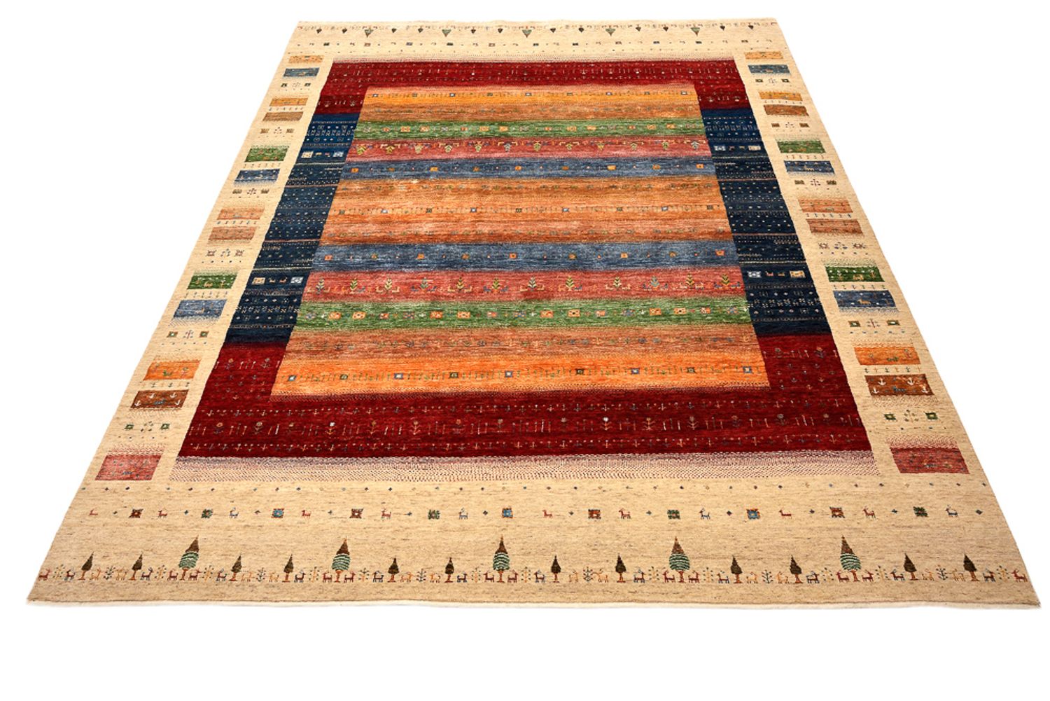 Tapis Gabbeh - Loribaft Indus - 300 x 251 cm - multicolore