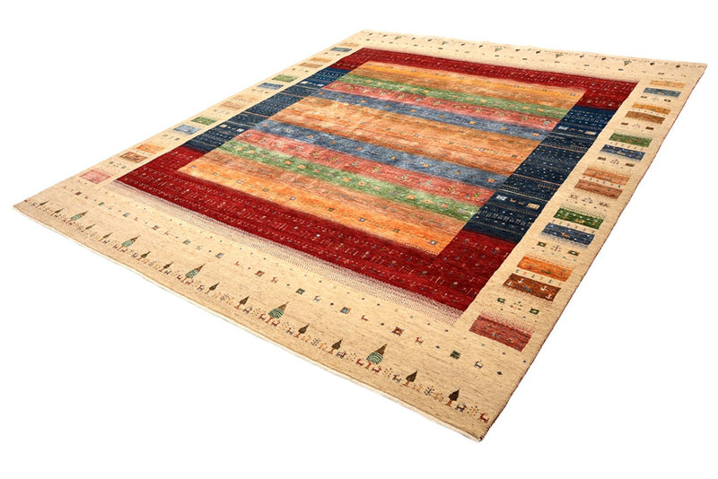 Tapis Gabbeh - Loribaft Indus - 300 x 251 cm - multicolore