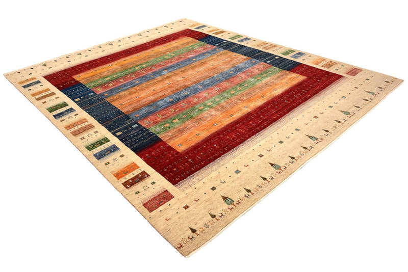 Tapis Gabbeh - Loribaft Indus - 300 x 251 cm - multicolore