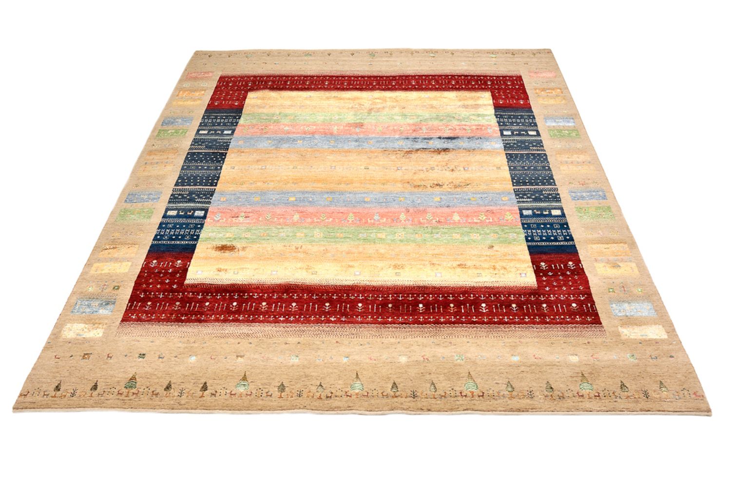 Tapis Gabbeh - Loribaft Indus - 300 x 251 cm - multicolore