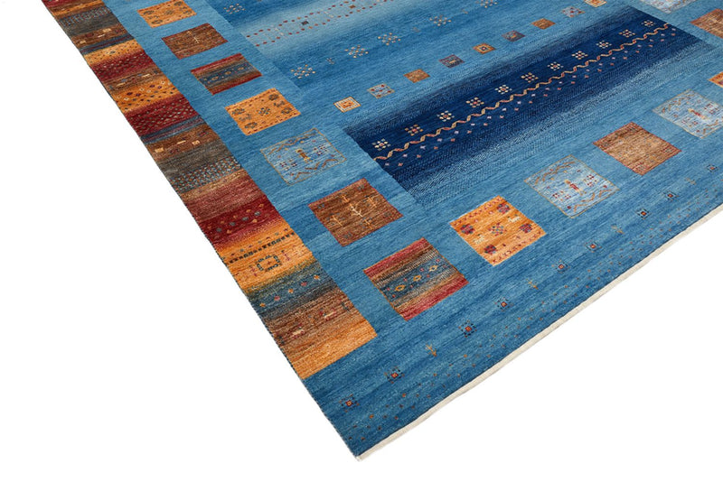 Tapis Gabbeh - Loribaft Indus - 338 x 249 cm - bleu