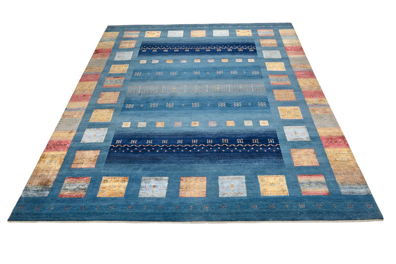 Tapis Gabbeh - Loribaft Indus - 338 x 249 cm - bleu