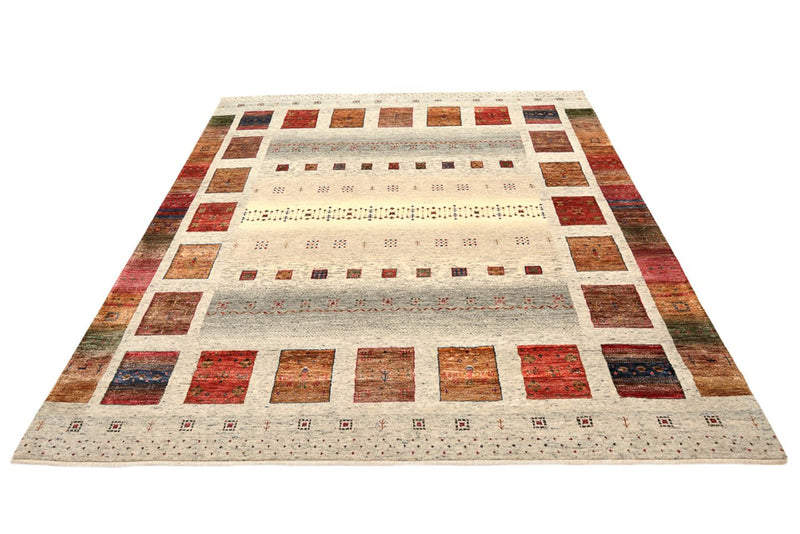 Tapis Gabbeh - Loribaft Indus carré  - 205 x 204 cm - crème