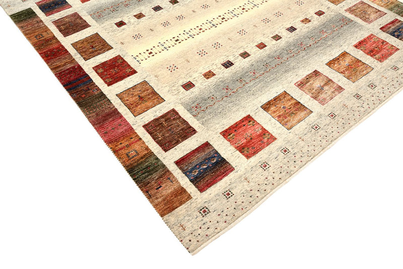 Tapis Gabbeh - Loribaft Indus carré  - 205 x 204 cm - crème