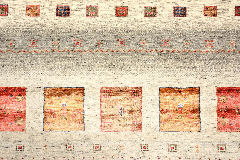 Tapis Gabbeh - Loribaft Indus carré  - 205 x 204 cm - crème