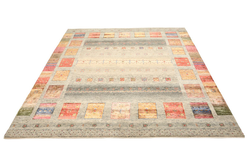 Tapis Gabbeh - Loribaft Indus carré  - 205 x 204 cm - crème