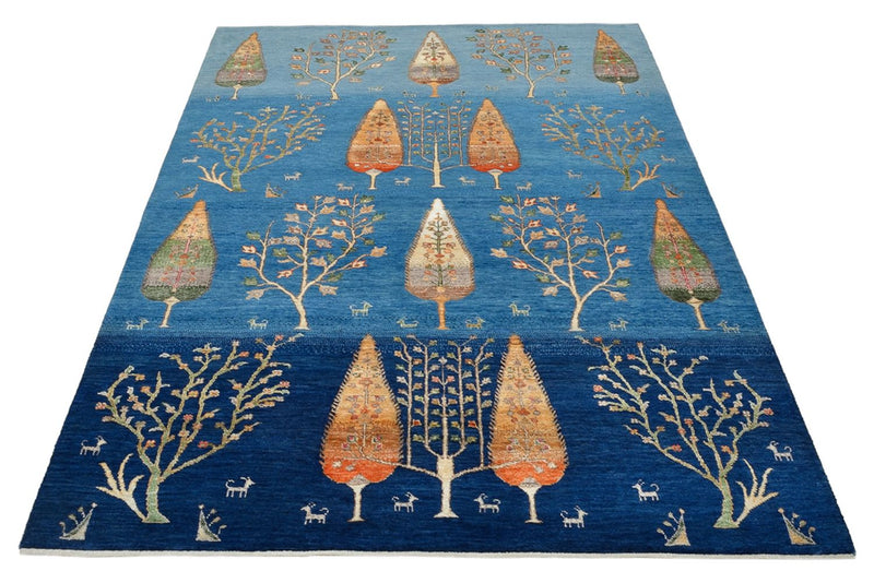 Gabbeh Teppich - Loribaft Indus - 206 x 150 cm - blau