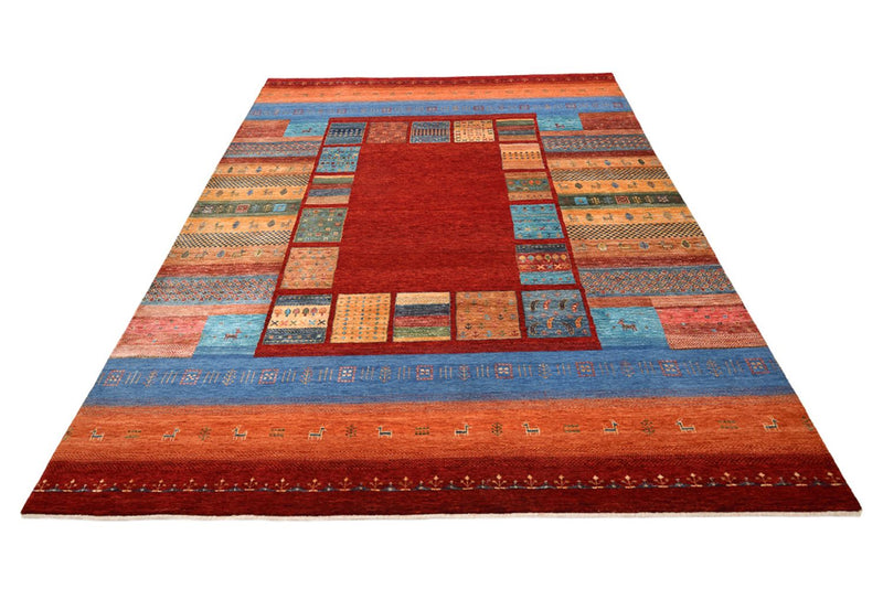 Tapis Gabbeh - Loribaft Indus - 249 x 206 cm - rouge