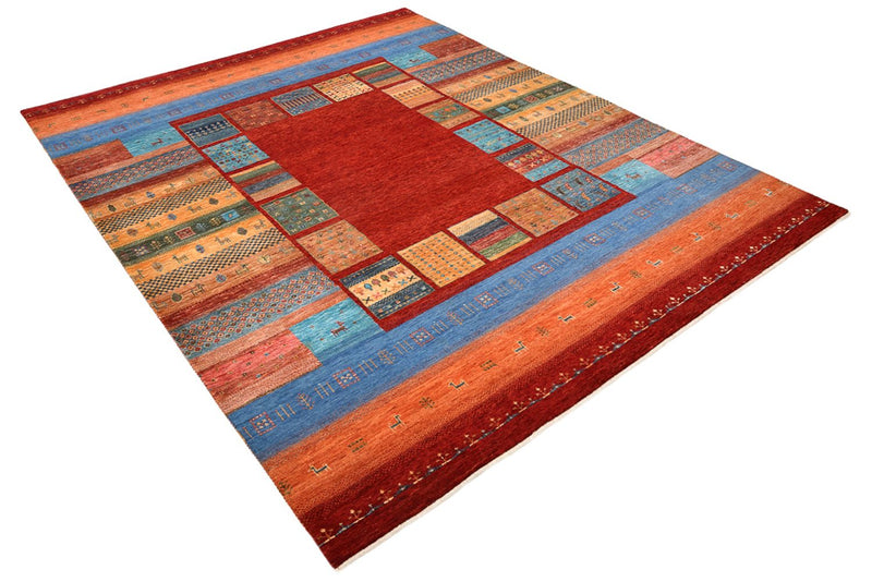 Tapis Gabbeh - Loribaft Indus - 249 x 206 cm - rouge