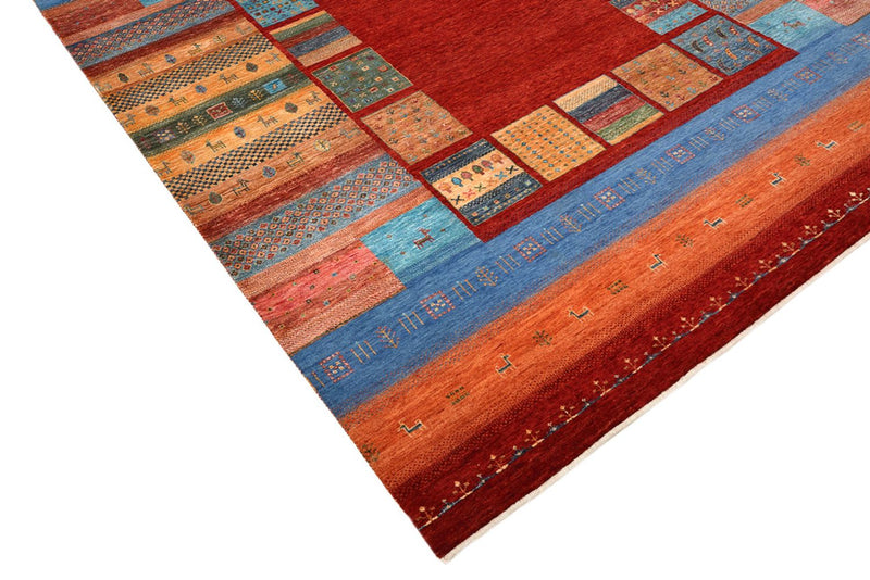 Tapis Gabbeh - Loribaft Indus - 249 x 206 cm - rouge