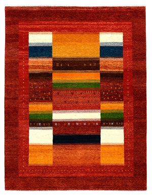 Tapis Gabbeh - Loribaft Indus - 259 x 203 cm - rouge
