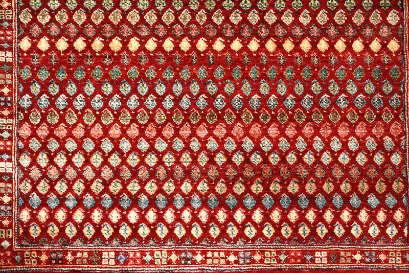 Designer Teppich - 155 x 97 cm - bordeauxrot