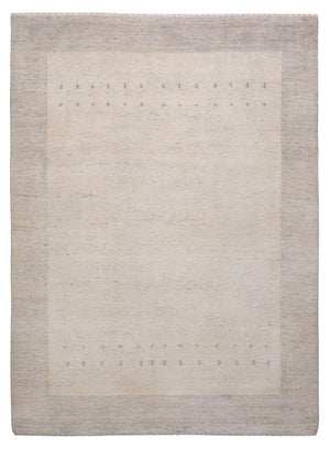 Tapis Gabbeh - Loribaft Indus - 201 x 146 cm - gris clair