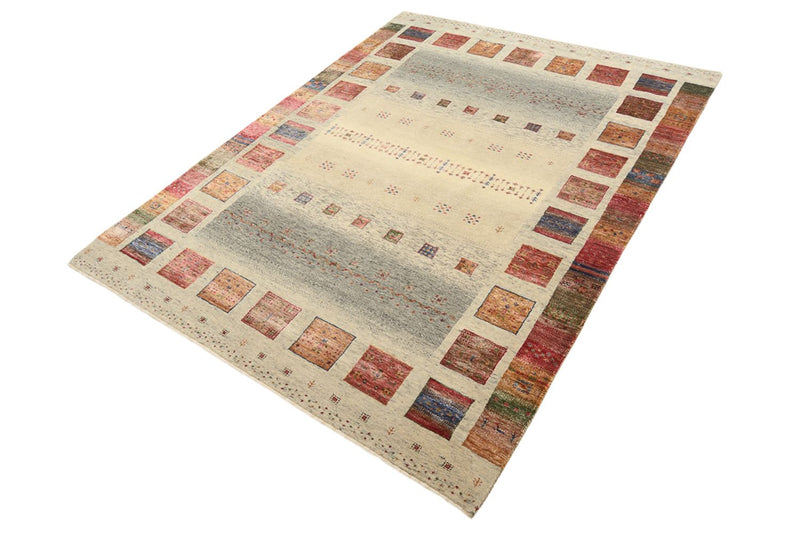 Tapis Gabbeh - Loribaft Indus - 207 x 158 cm - beige foncé