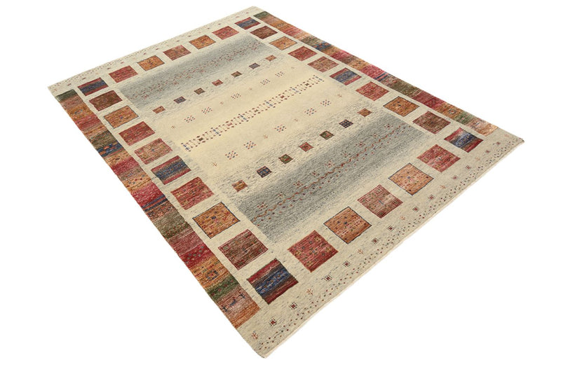Tapis Gabbeh - Loribaft Indus - 207 x 158 cm - beige foncé