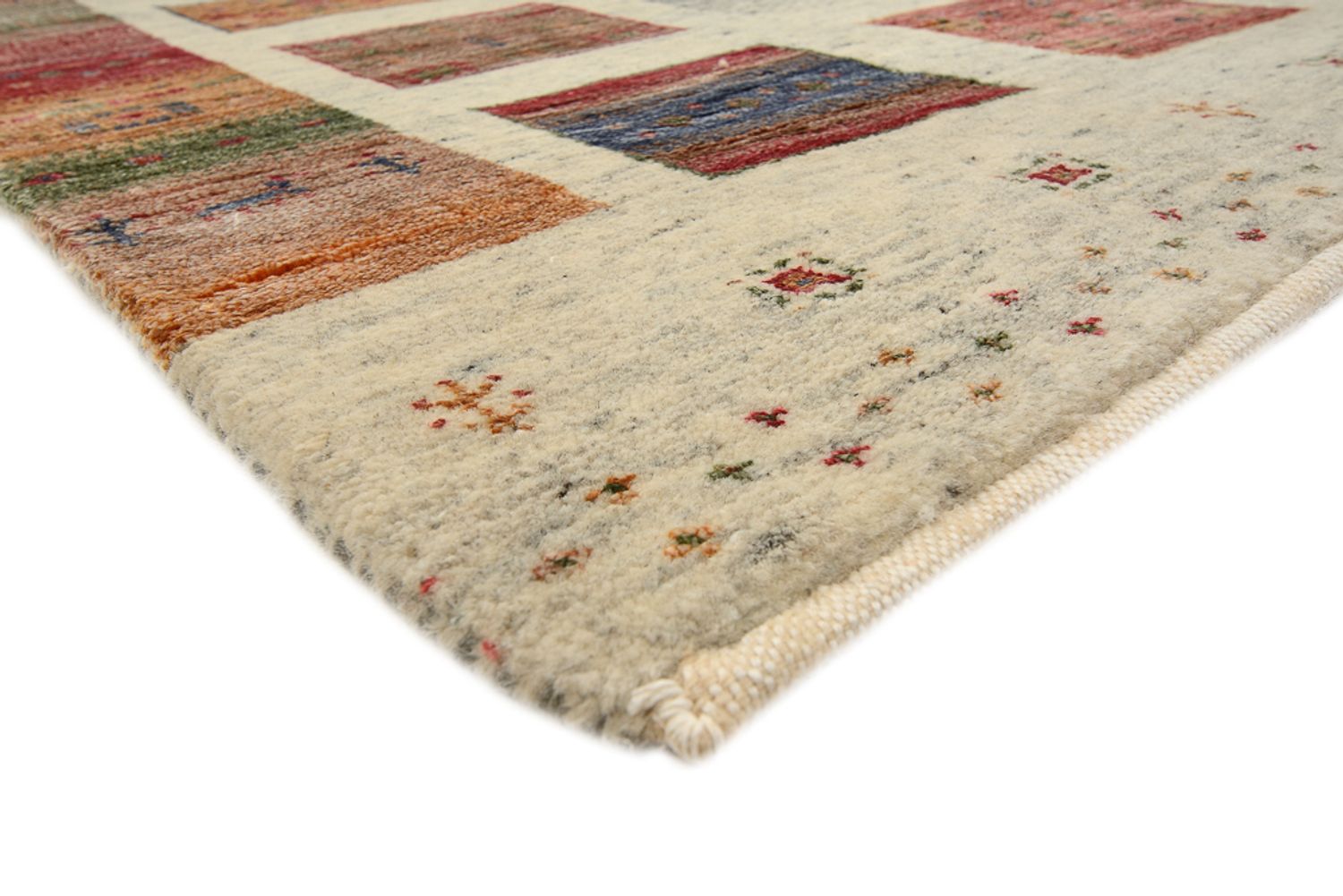 Tapis Gabbeh - Loribaft Indus - 207 x 158 cm - beige foncé