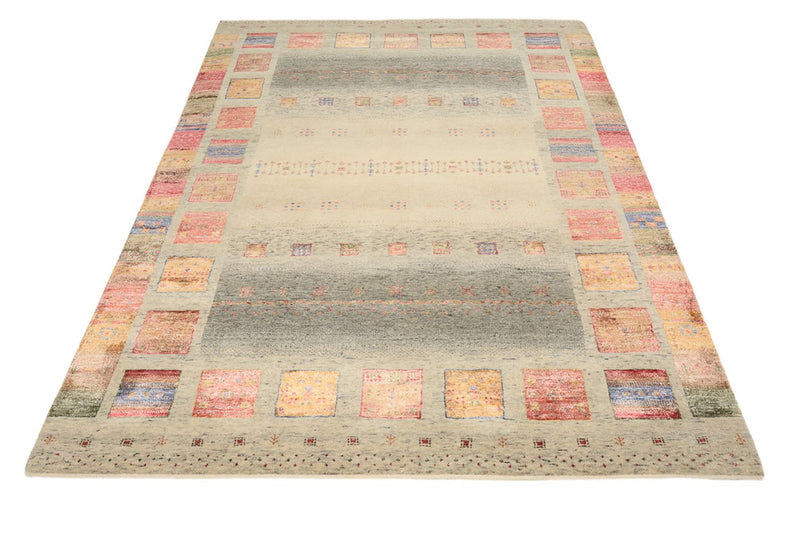Tapis Gabbeh - Loribaft Indus - 207 x 158 cm - beige foncé