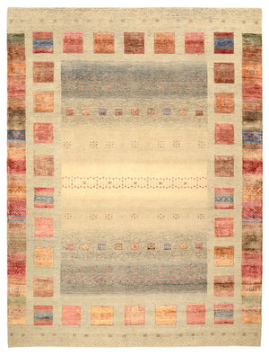 Tapis Gabbeh - Loribaft Indus - 336 x 250 cm - beige foncé