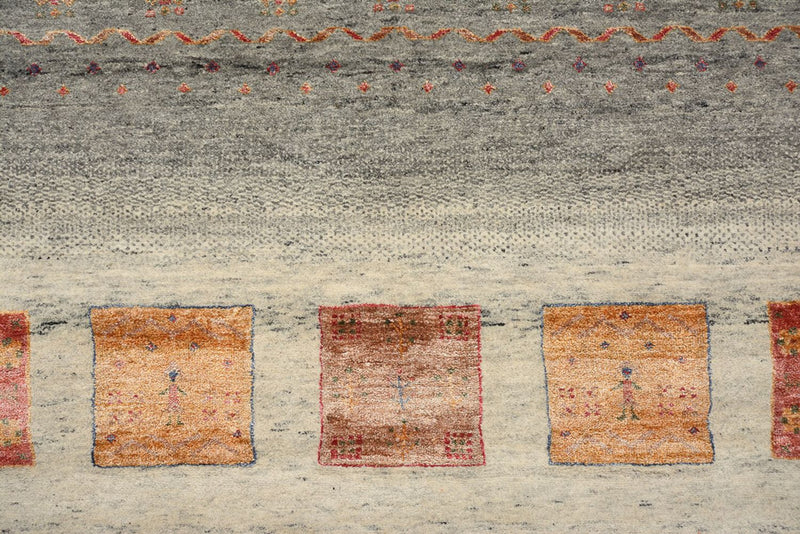 Tapis Gabbeh - Loribaft Indus - 301 x 207 cm - beige foncé