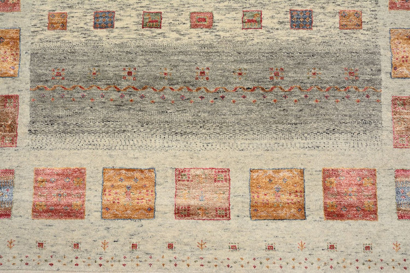 Tapis Gabbeh - Loribaft Indus - 205 x 154 cm - beige foncé