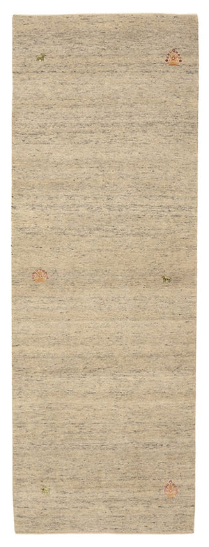 Tapis de couloir Tapis Gabbeh - Loribaft Indus - 237 x 82 cm - beige foncé