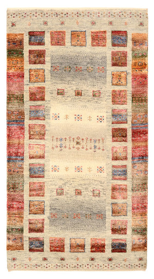 Tapis Gabbeh - Loribaft Indus - 139 x 74 cm - multicolore