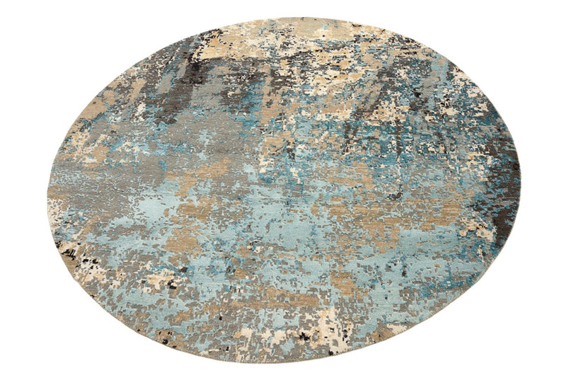 Designer Teppich rund  - 179 x 176 cm - mehrfarbig