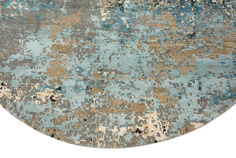 Designer Teppich rund  - 179 x 176 cm - mehrfarbig