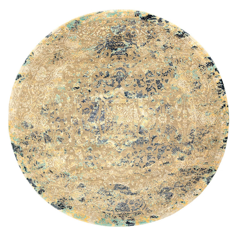 Designer Teppich rund  - 201 x 199 cm - mehrfarbig