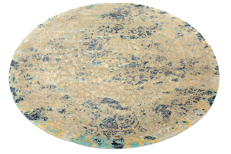 Designer Teppich rund  - 201 x 199 cm - mehrfarbig