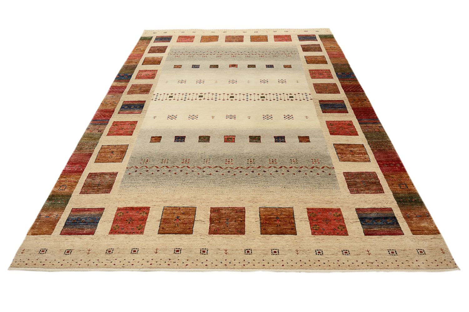 Tapis Gabbeh - Loribaft Indus - 302 x 206 cm - multicolore