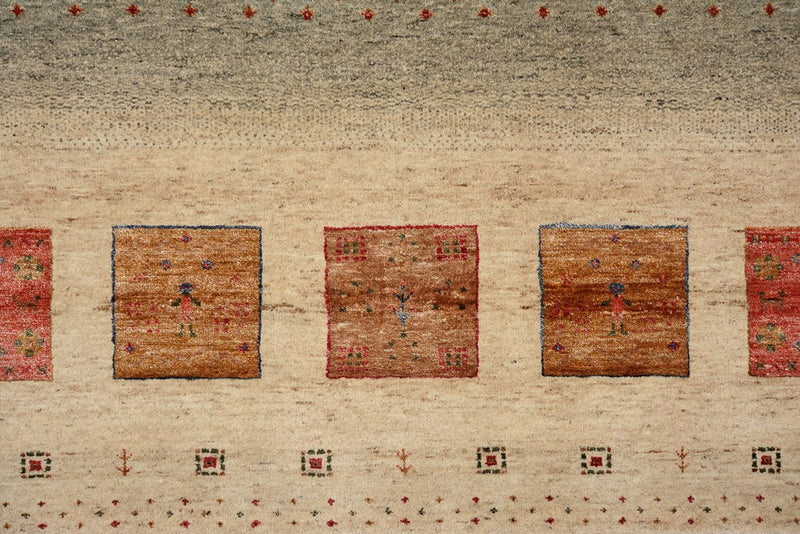 Tapis Gabbeh - Loribaft Indus - 302 x 206 cm - multicolore