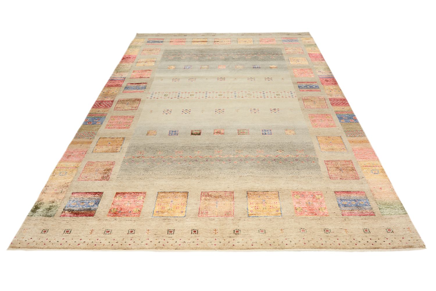 Tapis Gabbeh - Loribaft Indus - 302 x 206 cm - multicolore