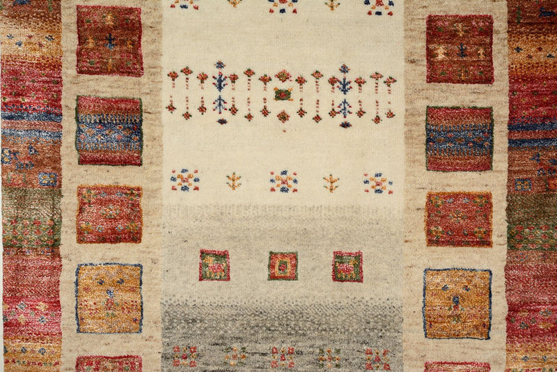 Tapis de couloir Tapis Gabbeh - Loribaft Indus - 298 x 84 cm - multicolore