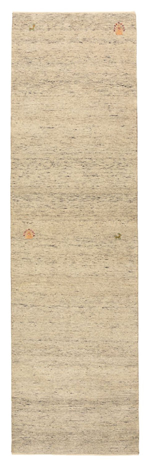 Tapis de couloir Tapis Gabbeh - Loribaft Indus - 292 x 83 cm - camel