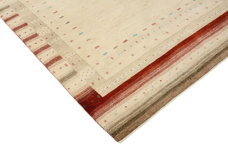 Tapis Gabbeh - Loribaft Indus - 199 x 158 cm - beige clair