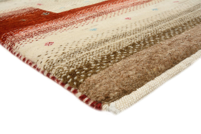 Tapis Gabbeh - Loribaft Indus - 199 x 158 cm - beige clair