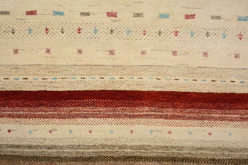 Tapis Gabbeh - Loribaft Indus - 199 x 158 cm - beige clair