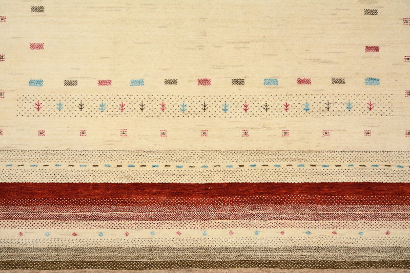 Tapis Gabbeh - Loribaft Indus - 198 x 156 cm - beige clair
